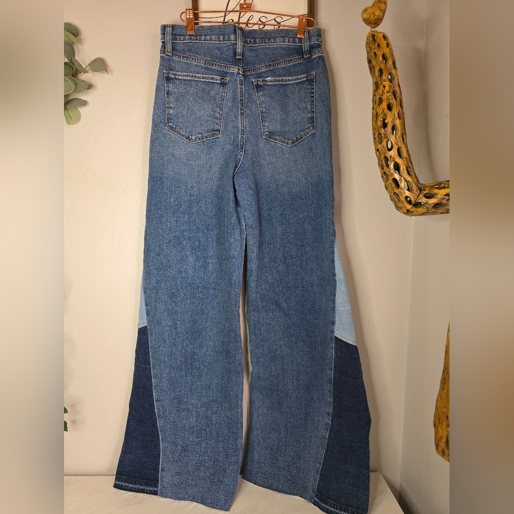 Joe's Jeans Bailey Pieced High Waisted Women's Flared Blue Jeans Size 28 - Picture 8 of 11